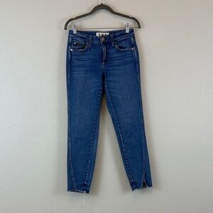 AMO Twist w/ Fray Ankle Cropped Jeans in Classic Blue Size 25